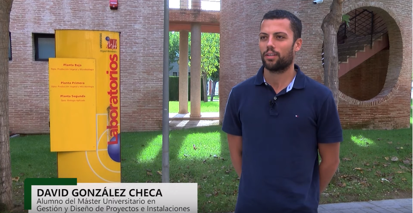 Entrevista a David González Checa, alumno del Máster Universitario en Gestión y Diseño de Proyectos e Instalaciones